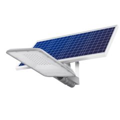 Lampa - Latarnia uliczna Solarna LED 100W 2500LM 5000K Biała Neutralna Czujnik Zmierzchu