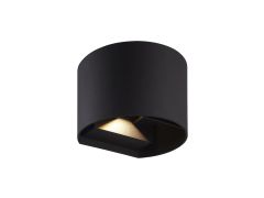 Lampa elewacyjna regulowana LED 6W 450lm 4000K okrągła góra-dół czarna