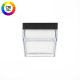 Lampa sufitowa plafon LED Czarna 9W CCT 2800K-6000K IP65 Kwadratowa