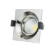 Oczko LED Inox srebrne 8W 640lm Biała Neutralna 100mm Kwadratowe Uchylne kąt 60°
