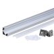 Profil LED aluminiowy narożny srebrny z Mlecznym Kloszem i Zaślepkami 2m