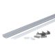 Profil LED aluminiowy wpuszczany anodowany z Mlecznym Kloszem i Zaślepkami 2m