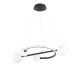 Lampa wisząca LED do salonu HQ 36W 2880lm Ø60cm 3000K dwa pierścienie czarna