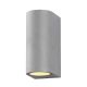 Lampa elewacyjna owal szara 2 x GU10 góra-dół IP44