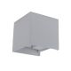 Lampa elewacyjna LED 6W 450lm 4000K Kwadratowa góra-dół Szara