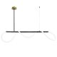 Lampa wisząca LED HQ 36W 2880lm 100cm 3000K Barwa Ciepła Fala Czarna
