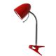 Lampka biurkowa LED E27 z uchwytem - Czerwona