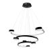Lampa wisząca LED do salonu HQ 40W 3200lm Ø63cm 3000K trzy pierścienie czarna