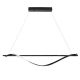 Lampa wisząca LED HQ 17W 1360lm 120cm 3000K Barwa Ciepła Fala Czarna