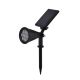 Lampa ogrodowa wbijana Solarna HQ LED czarna 1.5W 6000K Zimna IP65 reflektor