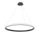 Lampa wisząca LED do salonu HQ 30W 2080lm Ø50cm 3000-6000K CCT pilot jeden pierścień czarna