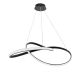 Lampa wisząca do salonu LED 30W 2300lm 4000K Biała Neutralna Pętla Obręcze Czarna